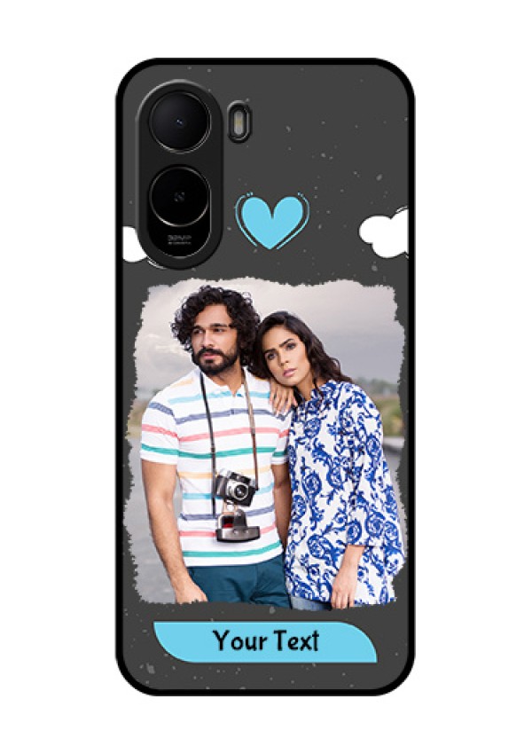 Poco C81 Custom Glass Phone Case - Splashes With Love Doodles Design