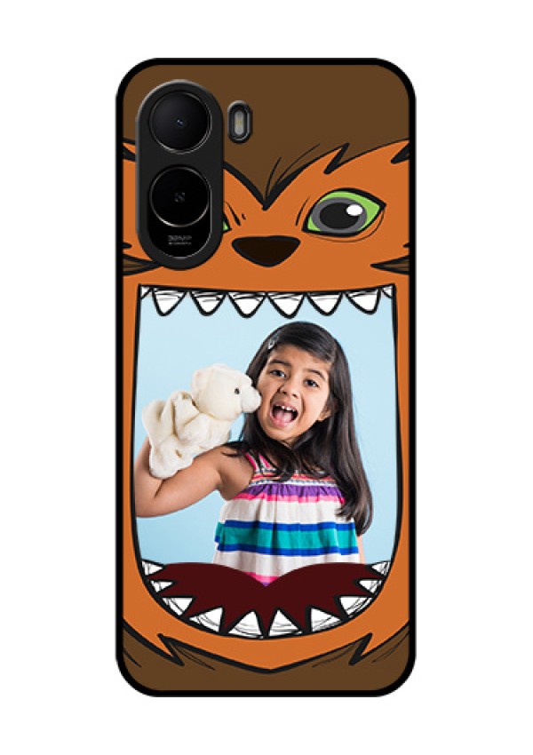 Poco C81 Custom Glass Phone Case - Owl Monster Back Case Design