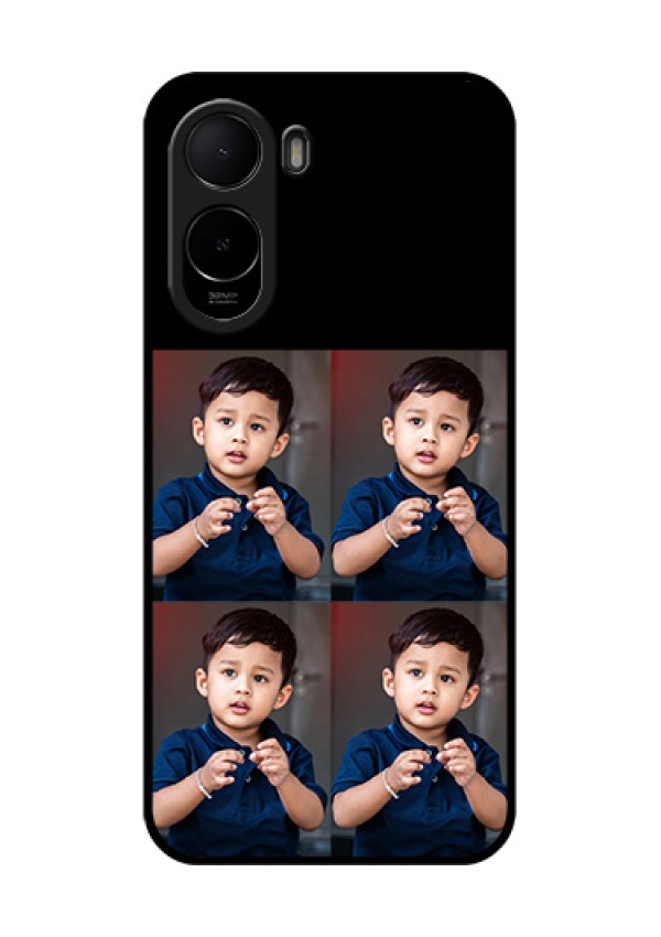 Poco C81 Custom Glass Phone Case - 4 Image Holder Design