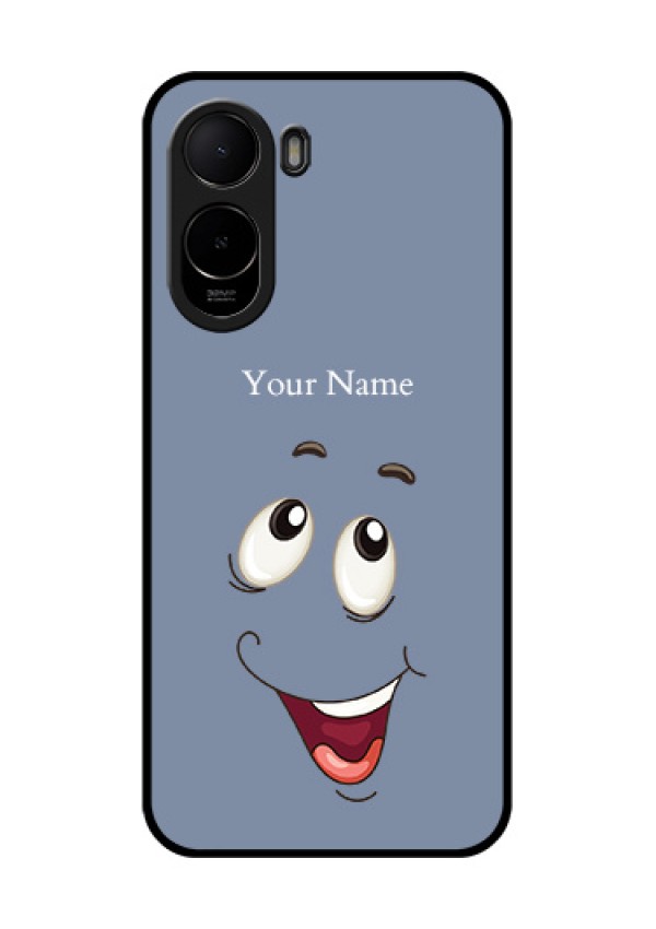 Poco C81 Custom Glass Phone Case - Laughing Cartoon Face Design