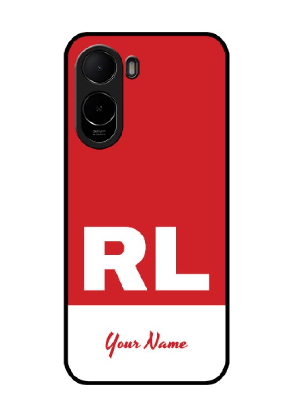 Poco C81 Custom Glass Phone Case - Dual Tone Custom Text Design