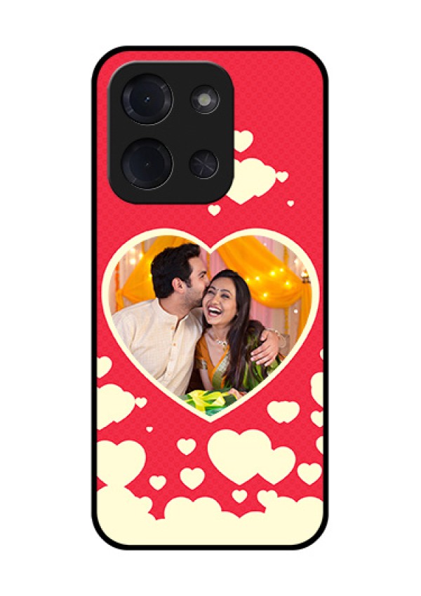 Poco C85 5G Custom Glass Phone Case - Love Symbols Phone Cover Design