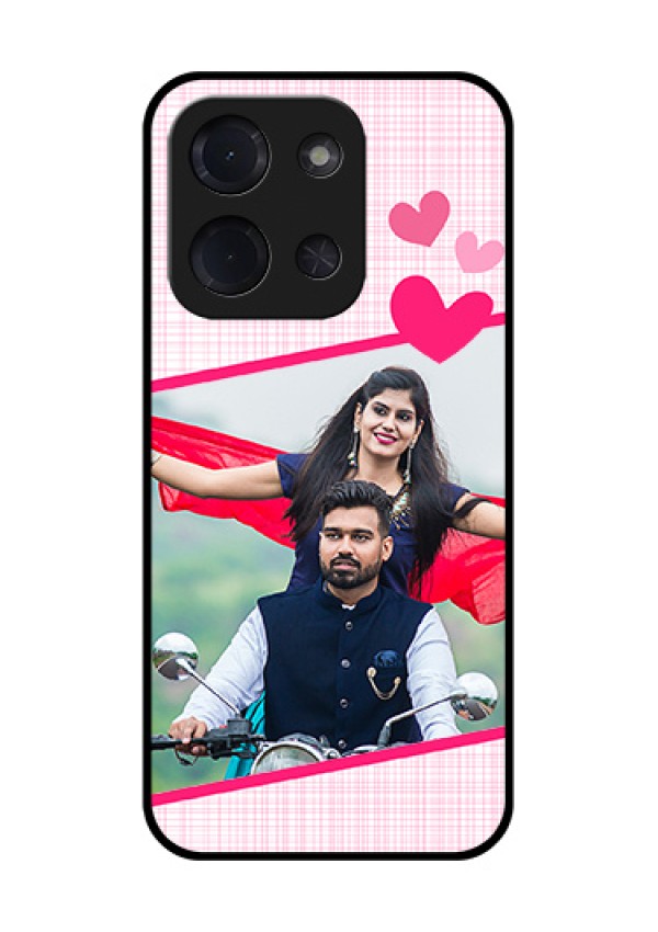 Poco C85 5G Custom Glass Phone Case - Love Shape Heart Design
