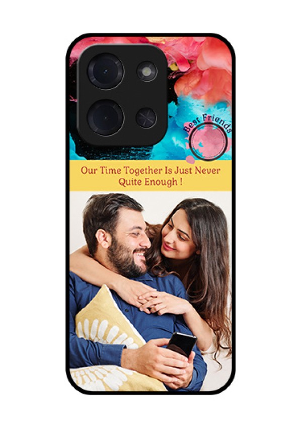 Poco C85 5G Custom Glass Phone Case - Quote With Acrylic Painting Design