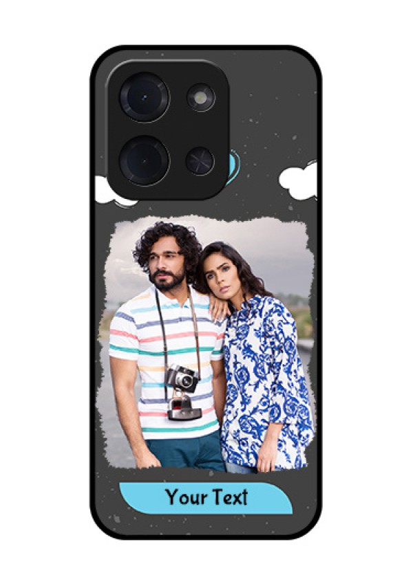 Poco C85 5G Custom Glass Phone Case - Splashes With Love Doodles Design