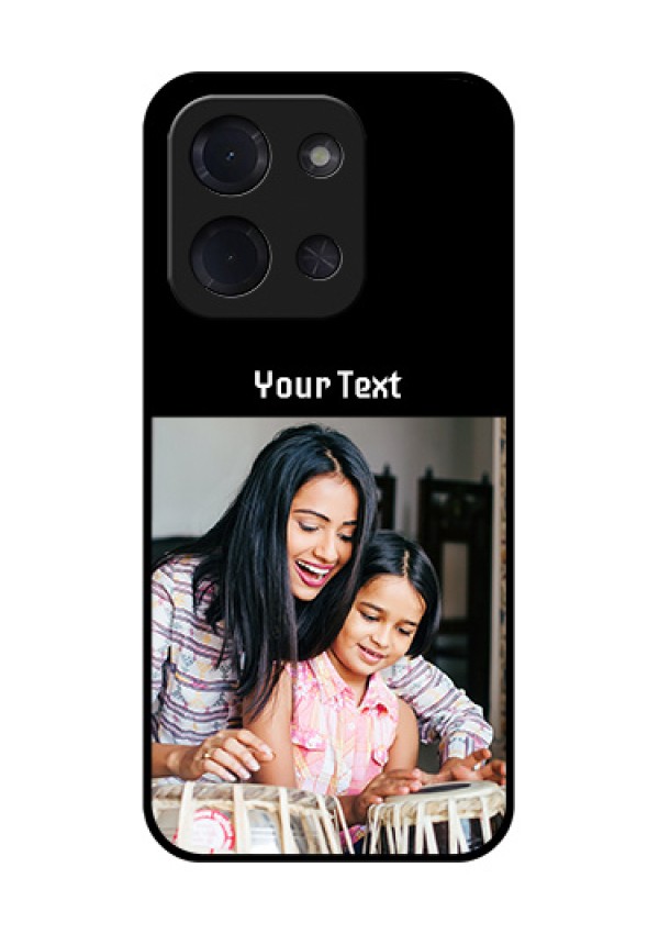 Poco C85 5G Custom Glass Phone Case - Photo With Name Design