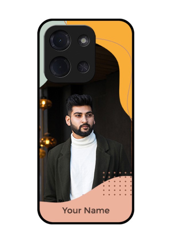 Poco C85 5G Custom Glass Phone Case - Tri - Coloured Overlay Design