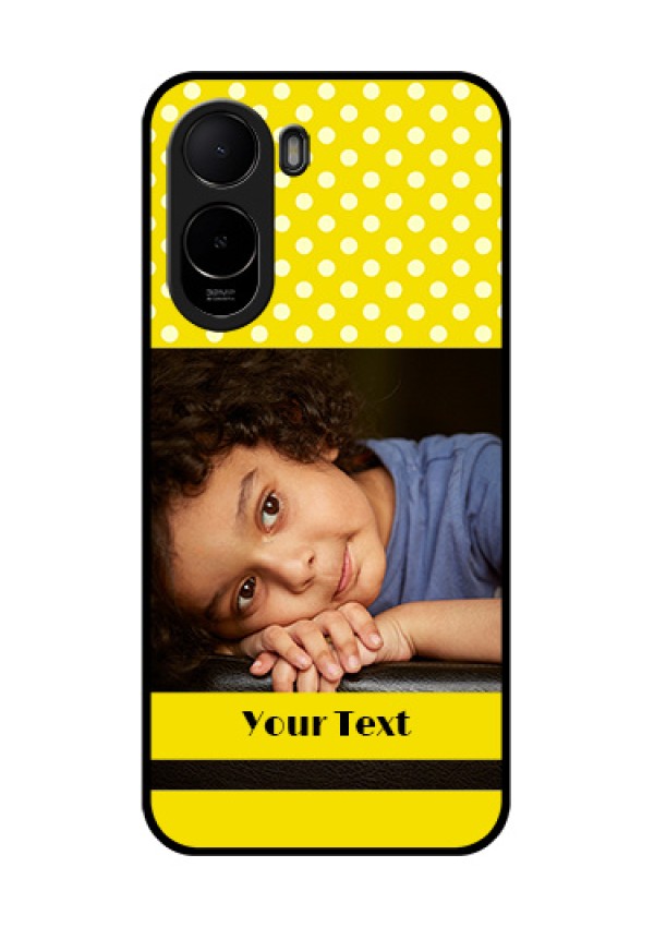 Poco C85x 5G Custom Glass Phone Case - Bright Yellow Case Design