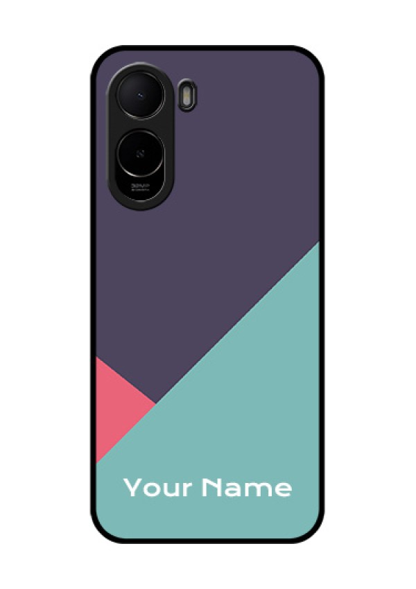 Poco C85x 5G Custom Glass Phone Case - Tri Color Abstract Design
