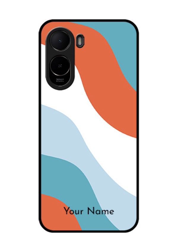 Poco C85x 5G Custom Glass Phone Case - Coloured Waves Design