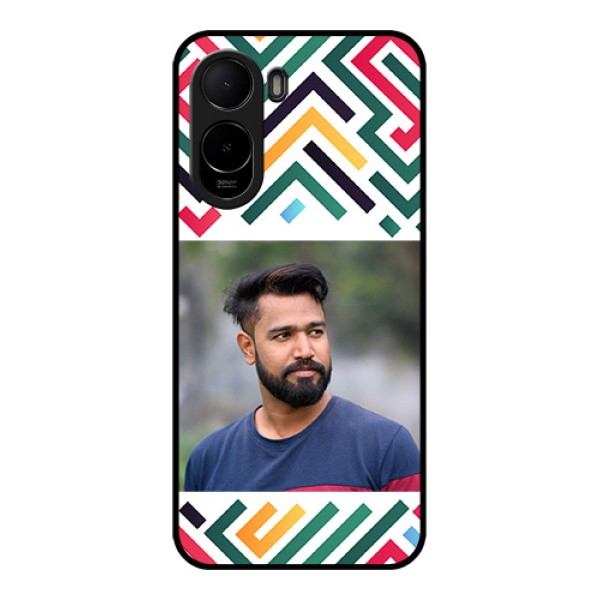 Poco C85x 5G Custom Glass Phone Case - Colorful Maze Pattern Design Poco C85x 5G Custom Glass Phone Case - Colorful Maze Pattern Design