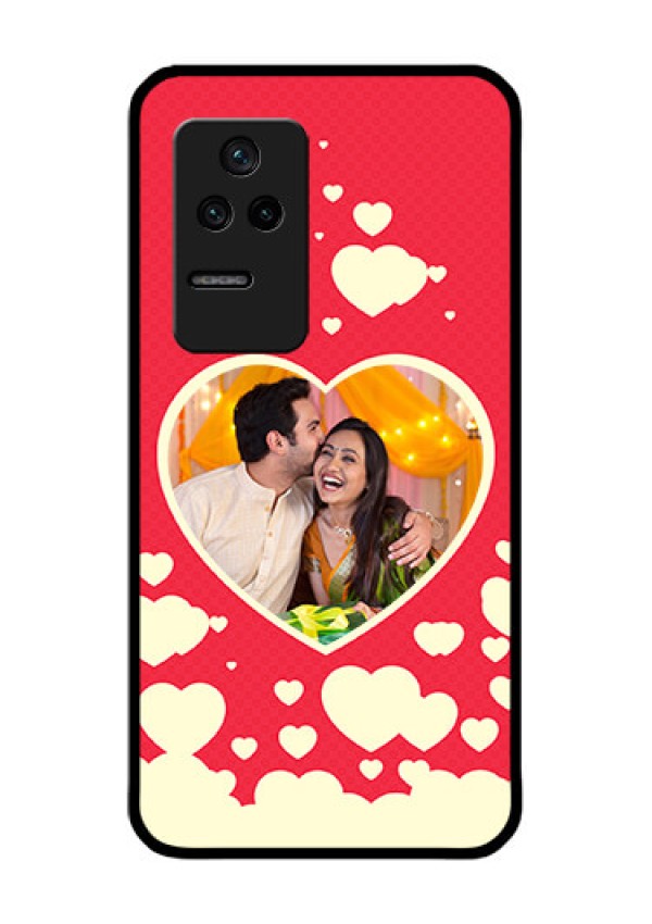 Poco F4 5G Custom Glass Mobile Case - Love Symbols Phone Cover Design