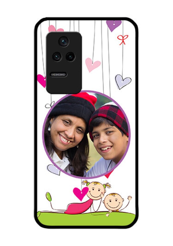 Poco F4 5G Photo Printing on Glass Case - Cute Kids Phone Case Design