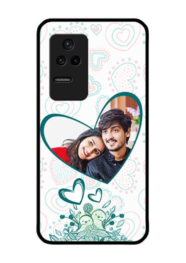 Poco F4 5G Photo Printing on Glass Case - Premium Couple Design