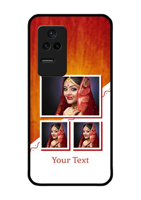 Poco F4 5G Custom Glass Phone Case - Wedding Memories Design
