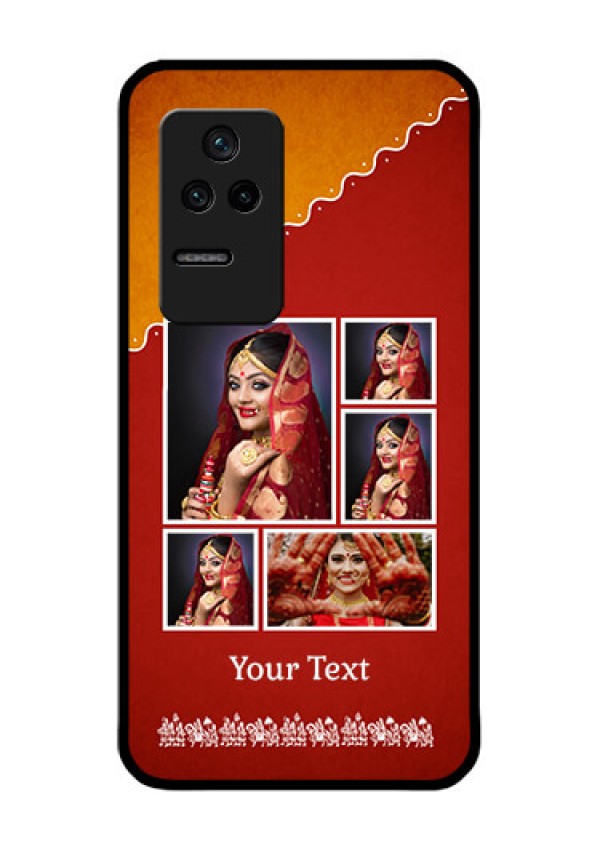 Poco F4 5G Personalized Glass Phone Case - Wedding Pic Upload Design