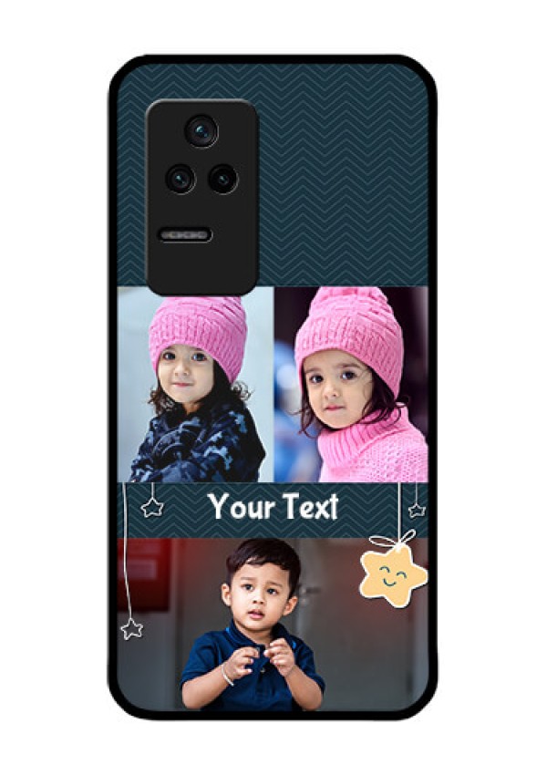 Poco F4 5G Custom Glass Mobile Case - Hanging Stars Design