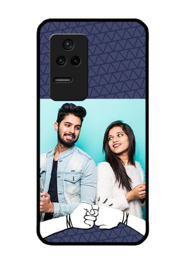 Poco F4 5G Photo Printing on Glass Case - with Best Friends Design