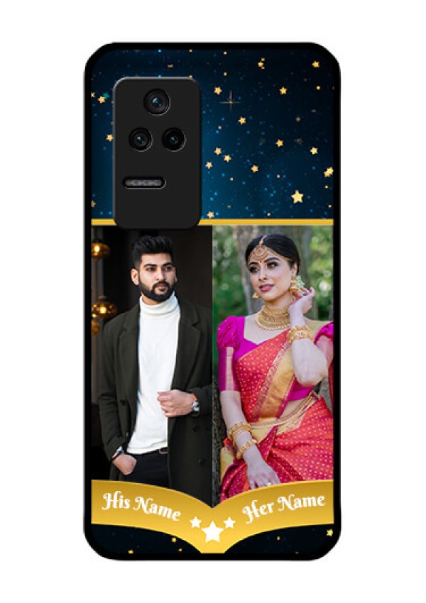 Poco F4 5G Custom Glass Phone Case - Galaxy Stars Backdrop Design