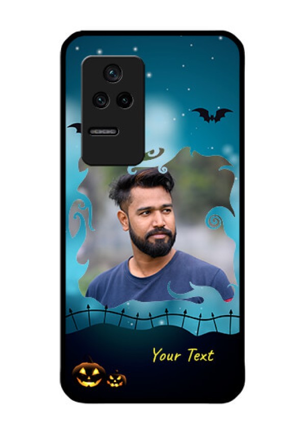 Poco F4 5G Custom Glass Phone Case - Halloween frame design