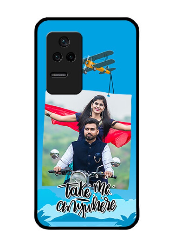 Poco F4 5G Custom Glass Mobile Case - Traveller Design