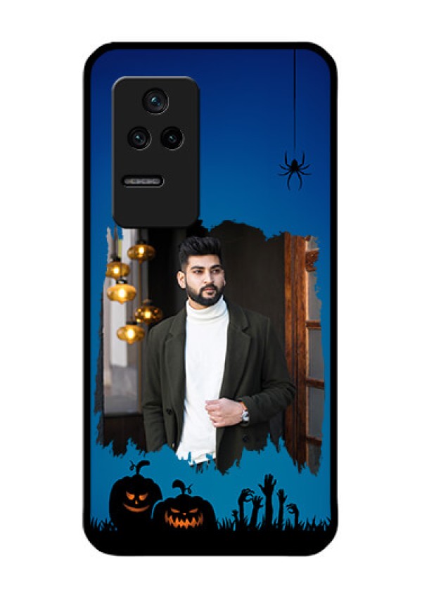 Poco F4 5G Photo Printing on Glass Case - with pro Halloween design