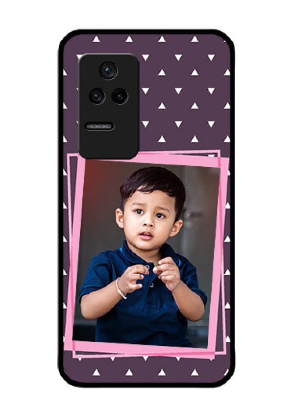 Poco F4 5G Custom Glass Mobile Case - Triangle Pattern Dotted Design