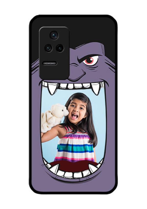 Poco F4 5G Custom Glass Phone Case - Angry Monster Design