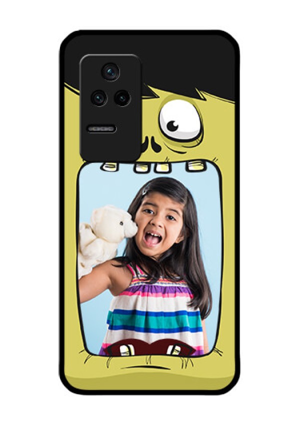 Poco F4 5G Personalized Glass Phone Case - Cartoon monster back case Design
