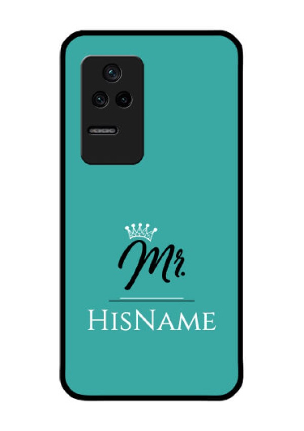 Poco F4 5G Custom Glass Phone Case Mr with Name