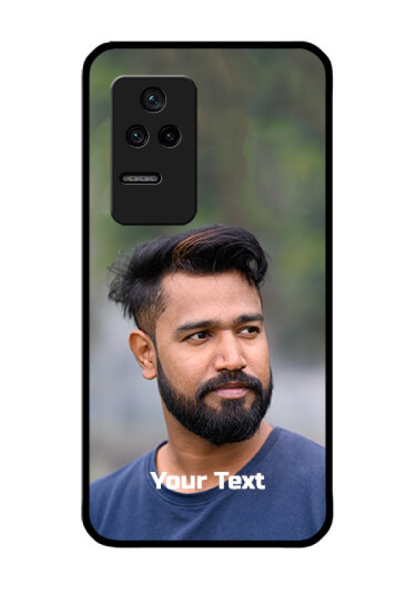 Poco F4 5G Glass Mobile Cover: Photo with Text