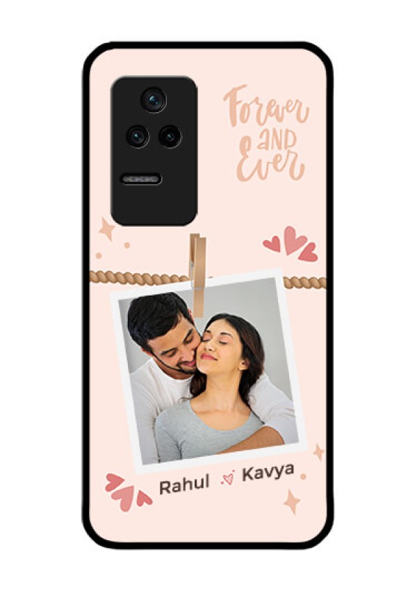 Poco F4 5G Custom Glass Phone Case - Forever and ever love Design