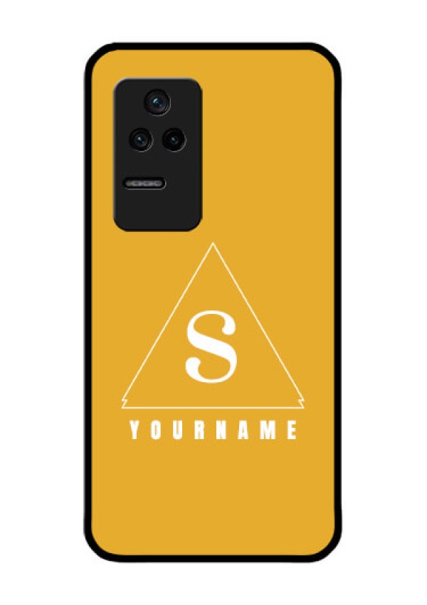Poco F4 5G Personalized Glass Phone Case - simple triangle Design