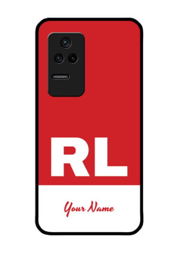 Poco F4 5G Personalized Glass Phone Case - dual tone custom text Design