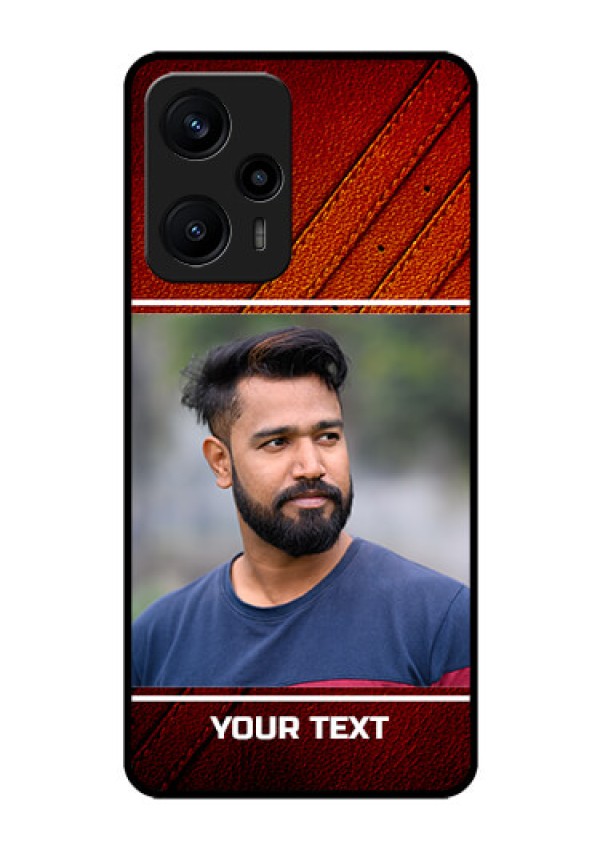 Poco F5 Personalized Glass Phone Case - Leather Phone Case Design