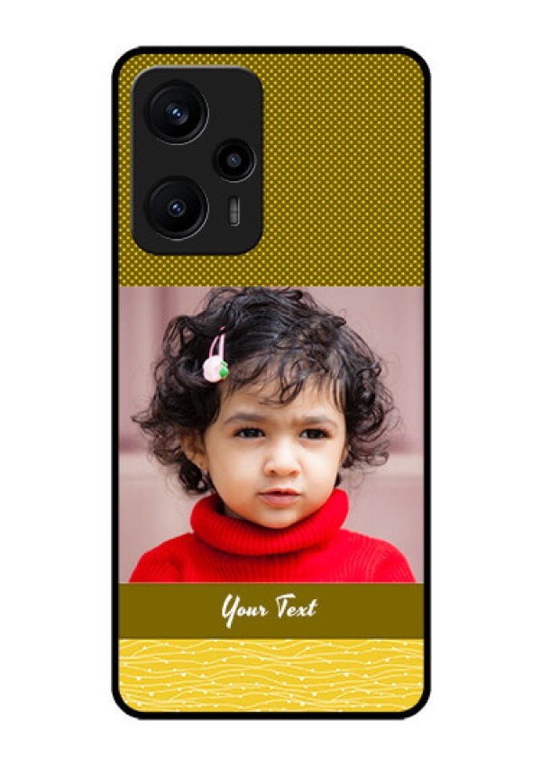 Poco F5 Custom Glass Phone Case - Simple Green Color Design