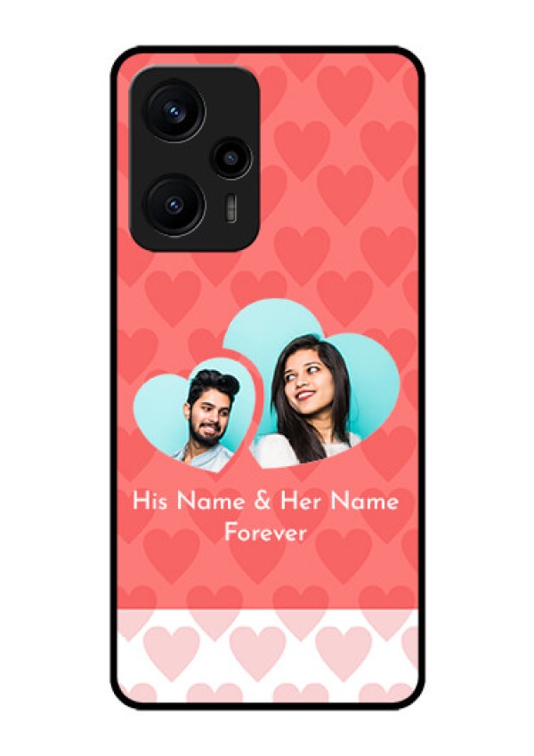 Poco F5 Personalized Glass Phone Case - Couple Pic Upload Design