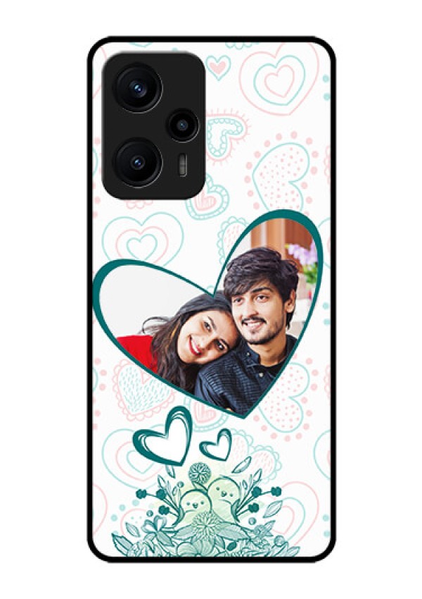 Poco F5 Photo Printing on Glass Case - Premium Couple Design