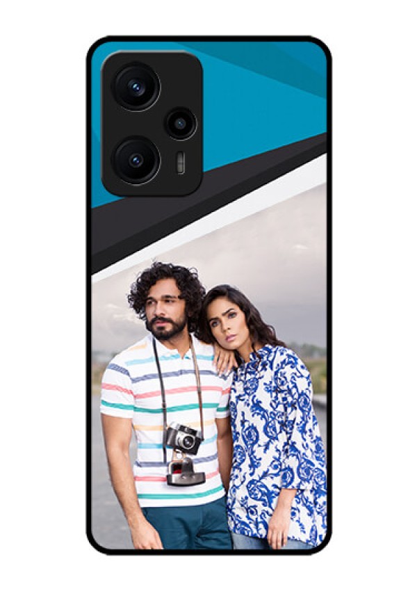 Poco F5 Photo Printing on Glass Case - Simple Pattern Photo Upload Design