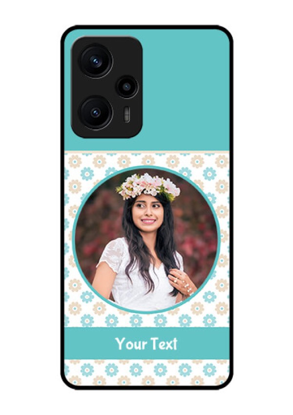 Poco F5 Custom Glass Mobile Case - Beautiful Flowers Design