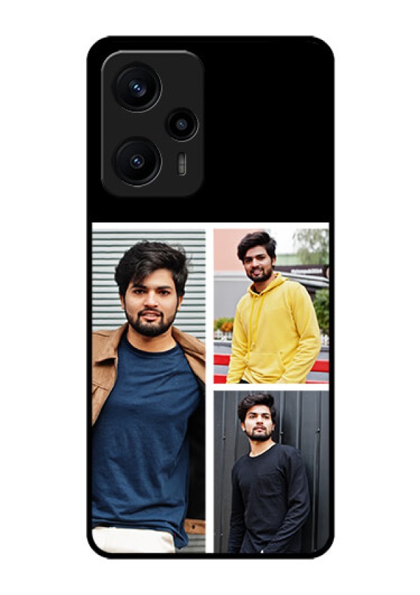 Poco F5 Photo Printing on Glass Case - Upload Multiple Picture Design