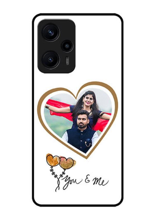 Poco F5 Custom Glass Mobile Case - You & Me Design