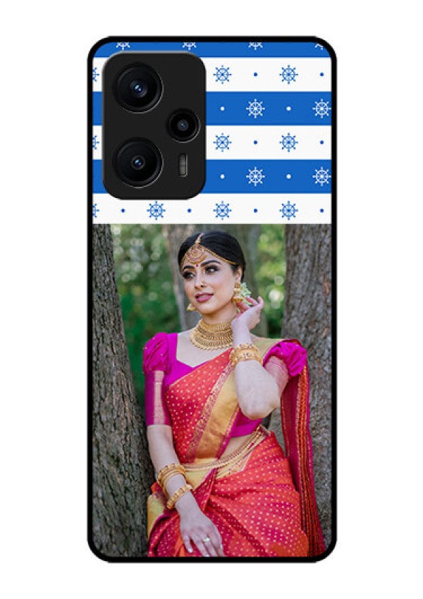 Poco F5 Photo Printing on Glass Case - Snow Pattern Design