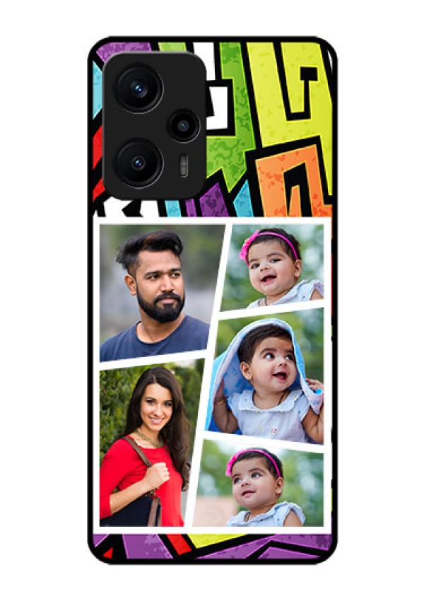 Poco F5 Custom Glass Phone Case - Graffiti pattern Design