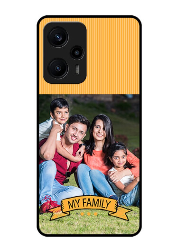 Poco F5 Custom Glass Phone Case - My Family Design