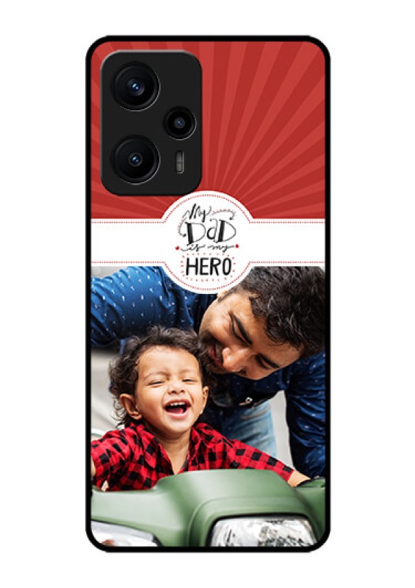 Poco F5 Photo Printing on Glass Case - My Dad Hero Design
