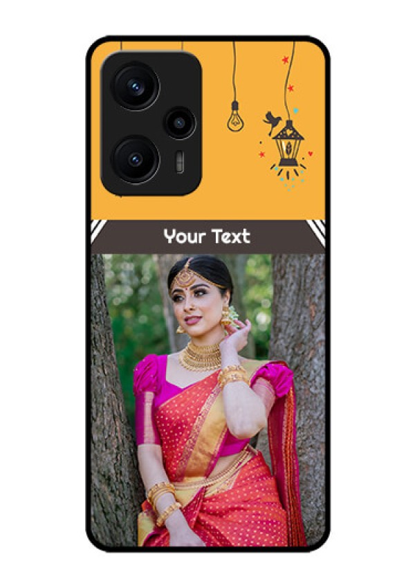Poco F5 Custom Glass Mobile Case - with Family Picture and Icons