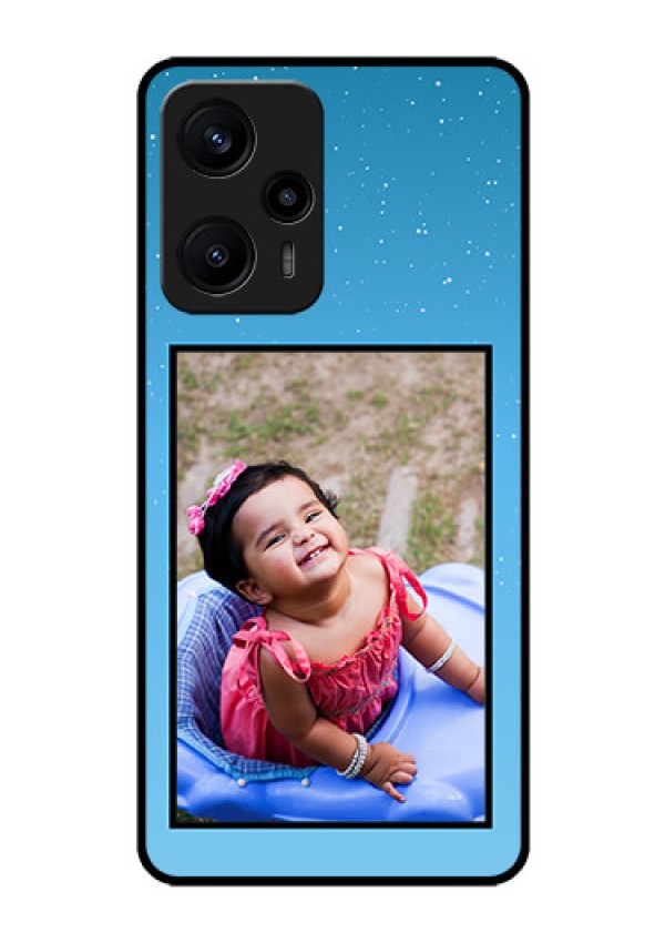 Poco F5 Custom Glass Mobile Case - Wave Pattern Colorful Design
