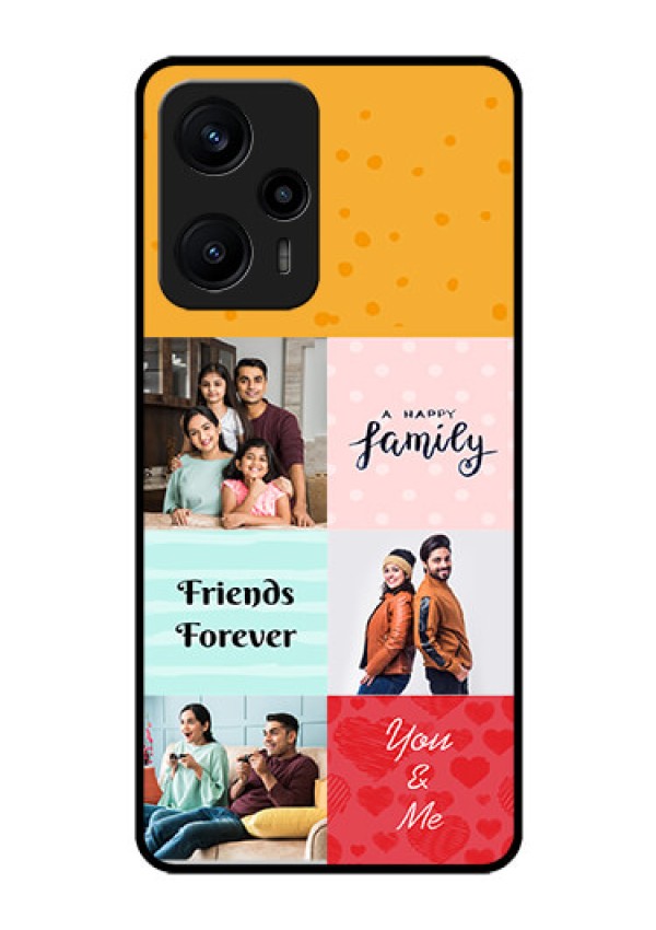 Poco F5 Personalized Glass Phone Case - Images with Quotes Design