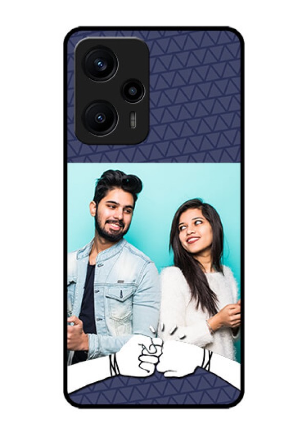 Poco F5 Photo Printing on Glass Case - with Best Friends Design